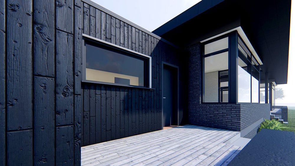Arkitekttegnet-Sommerhus-med-havudsigt-sorte-mursten