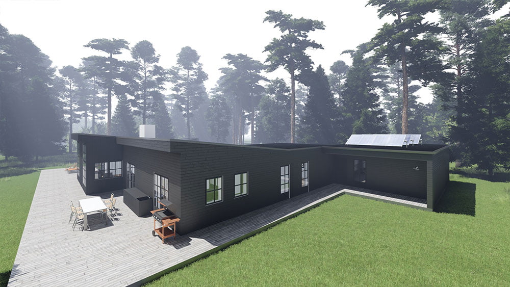 Ombygning-af-et-arkitekttegnet-sommerhus-i-en-skov---sort-træ-04