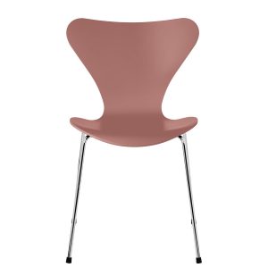 3107 Serie 7 stol lakeret af Arne Jacobsen (Wild Rose, Krom)