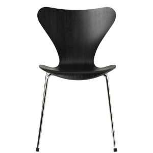 3107 stol i sort ask af Arne Jacobsen