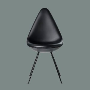 Arne-Jacobsen-dråben-stol-Fritz-Hansen-3110-sort-grå